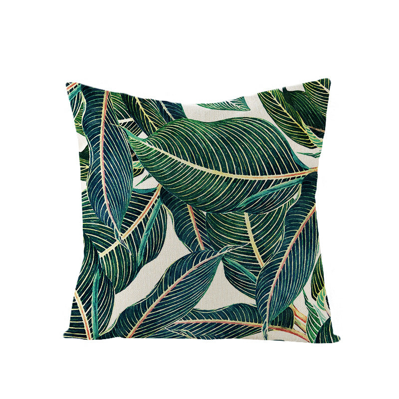 Tropical Pineapple Canvas Decorative Pillow Cover