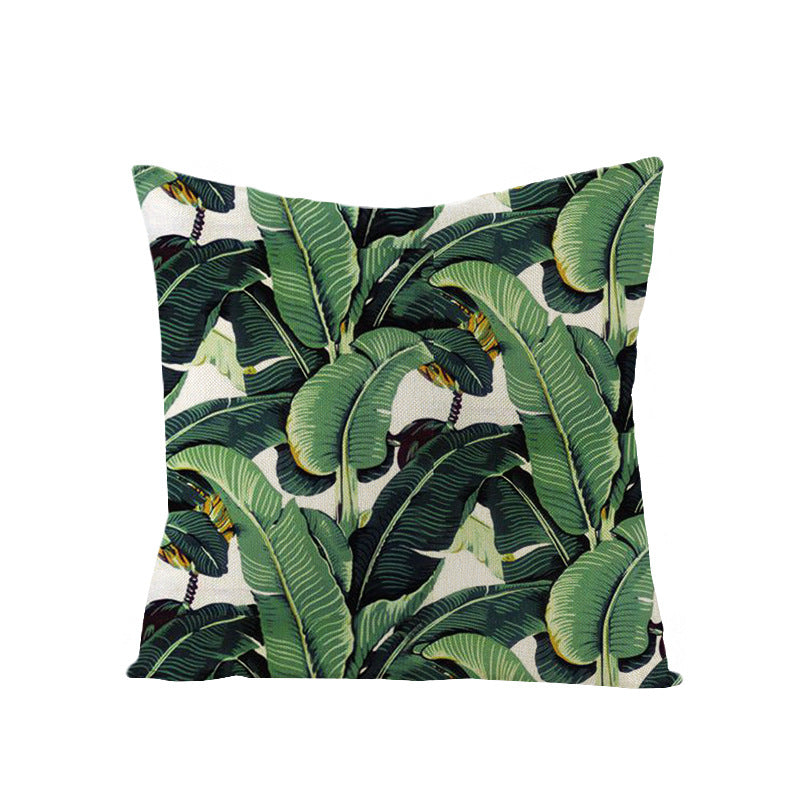 Tropical Pineapple Canvas Decorative Pillow Cover