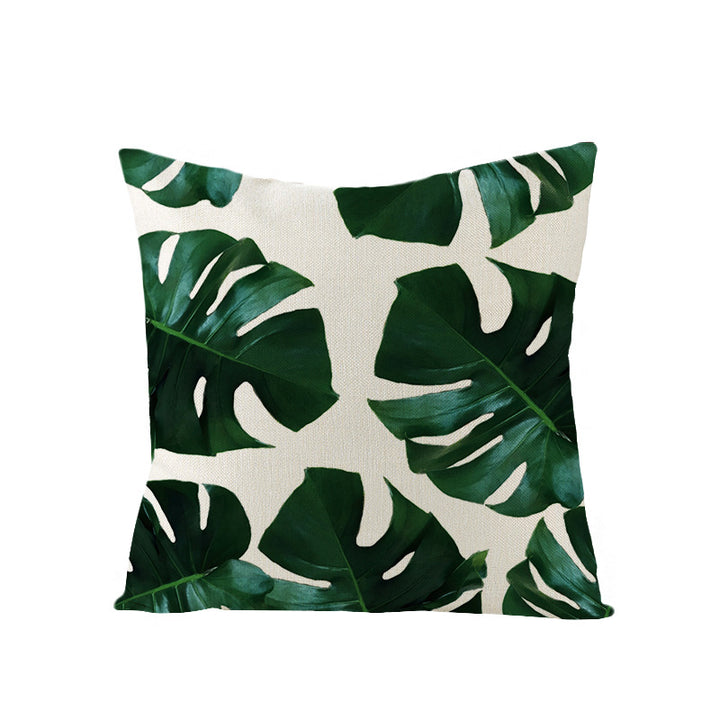 Tropical Pineapple Canvas Decorative Pillow Cover