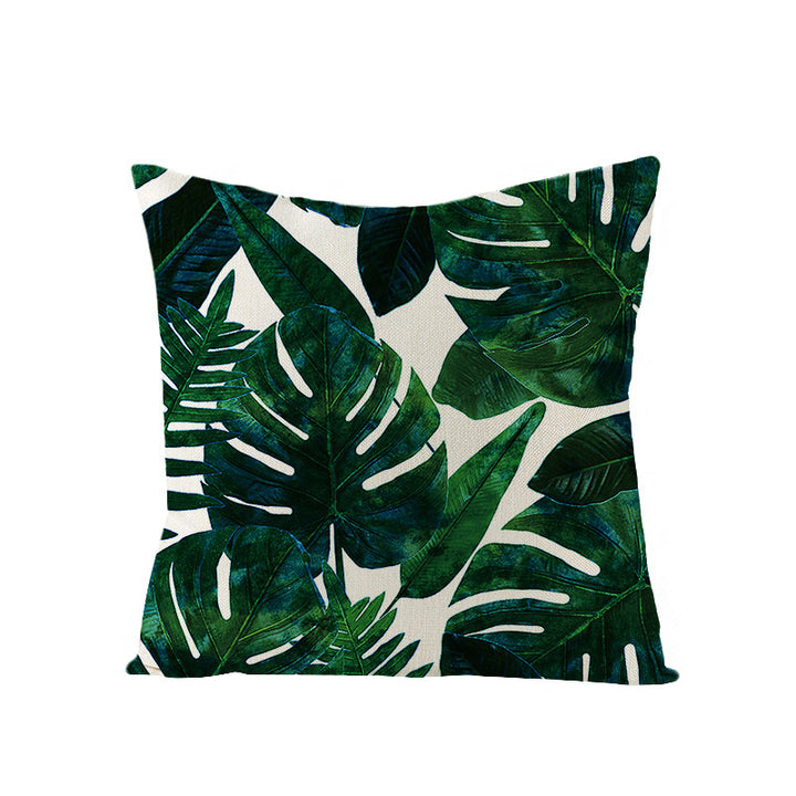 Tropical Pineapple Canvas Decorative Pillow Cover