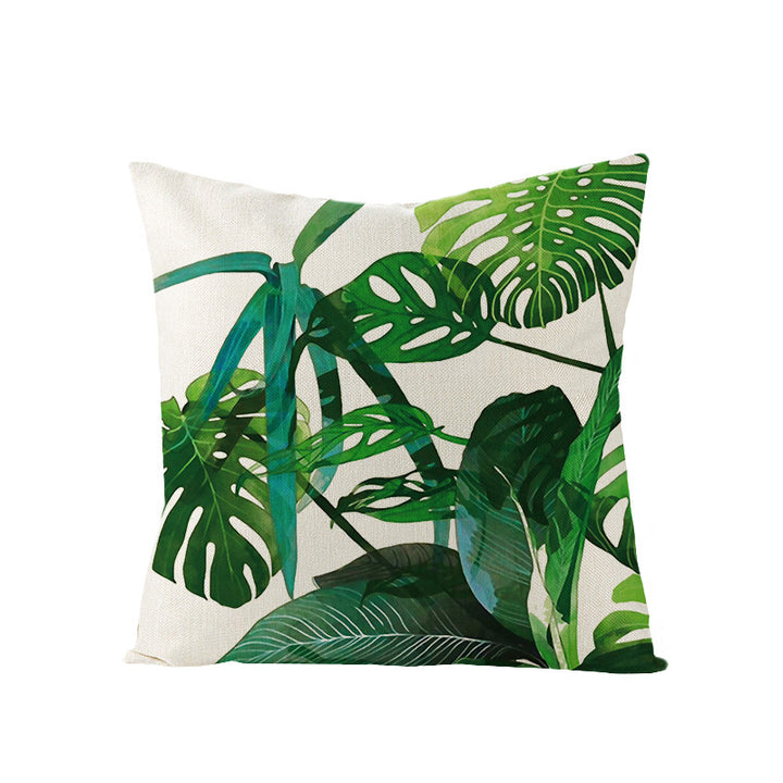 Tropical Pineapple Canvas Decorative Pillow Cover