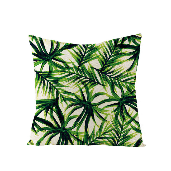 Tropical Pineapple Canvas Decorative Pillow Cover