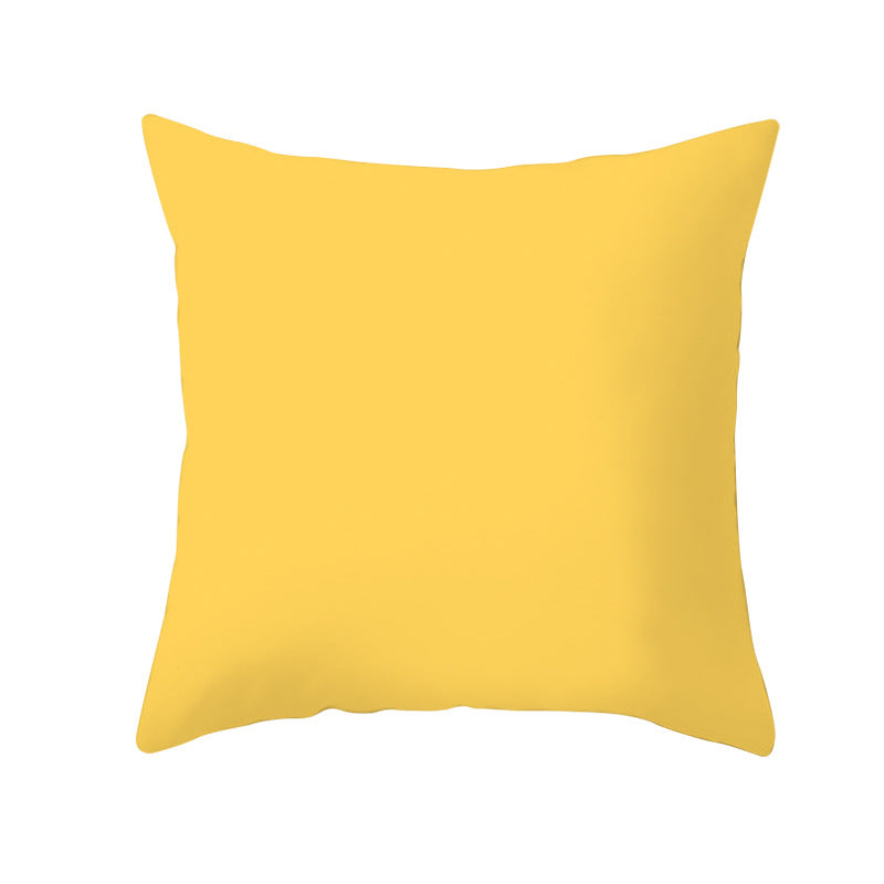 Geometric Interlocking Circle Square Pillow Cover Polyester Linen-Texture with Hidden Zipper