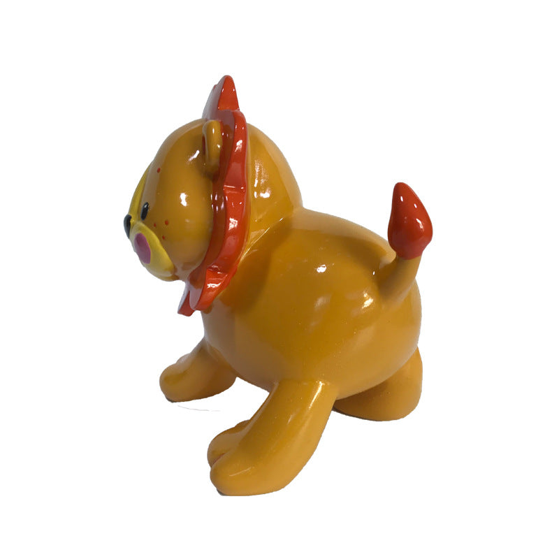 Playful Lion Figurine
