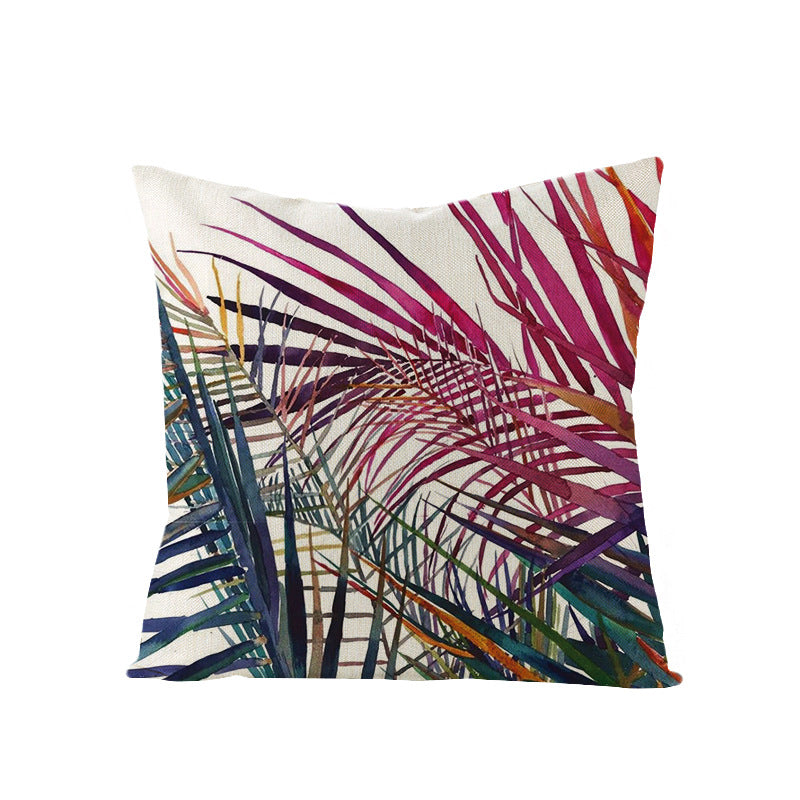 Tropical Pineapple Canvas Decorative Pillow Cover