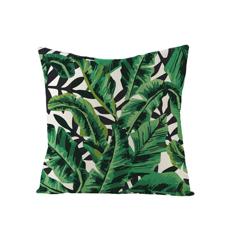 Tropical Pineapple Canvas Decorative Pillow Cover