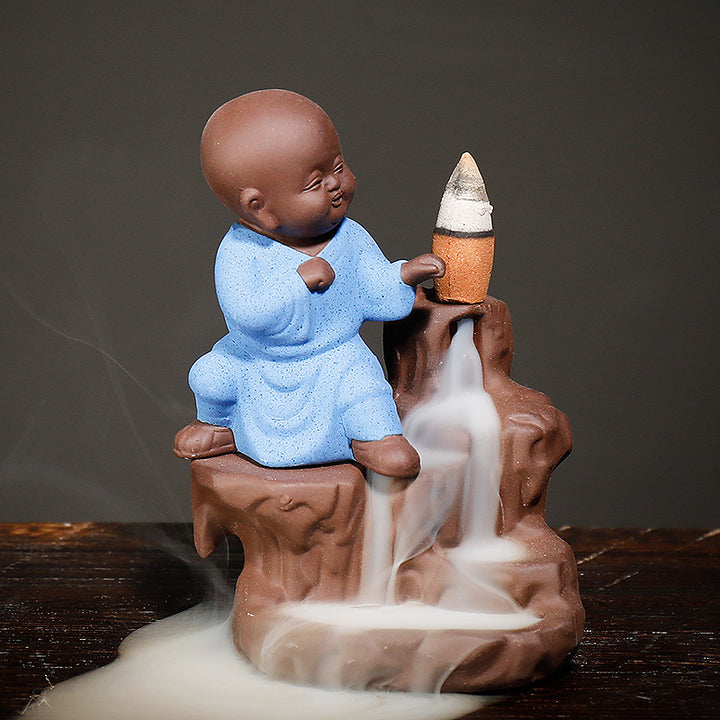 Meditative Buddha Waterfall Incense Holder