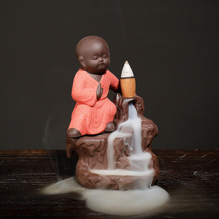 Meditative Buddha Waterfall Incense Holder