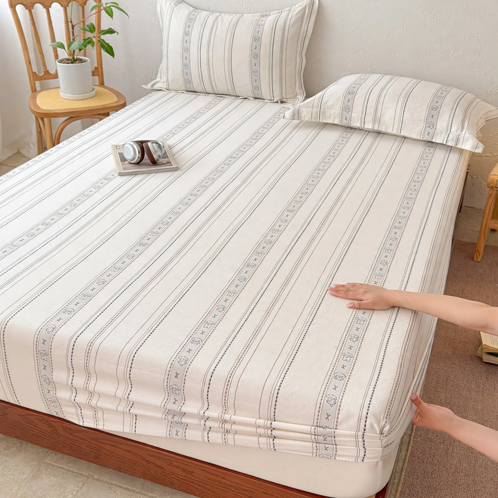 Cotton fitted sheets with elastic band