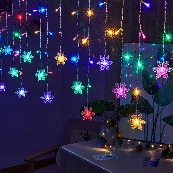 LED curtain lights with various motifs