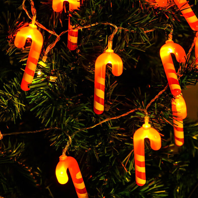 LED Christmas string lights with various motifs