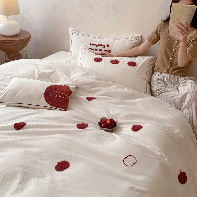 Cotton bedding set, 4-piece, cartoon pattern
