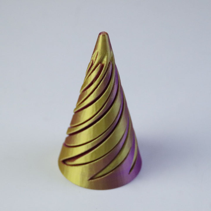 3D-printed spiral pyramid toy