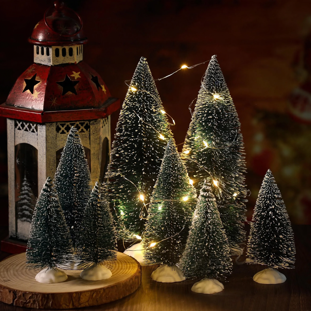 Mini Christmas tree with snow effect for table decoration