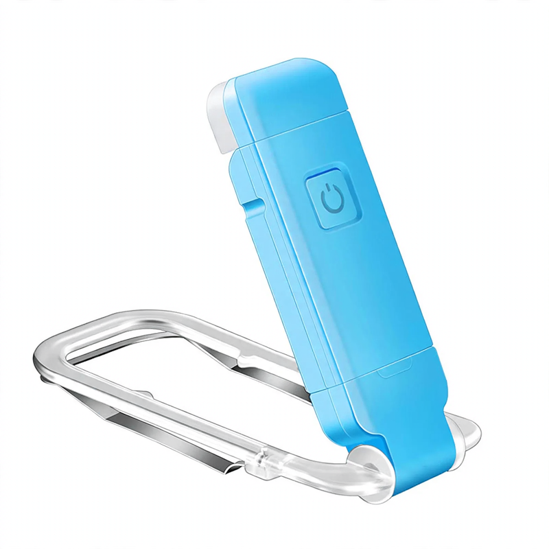 Portable LED clip light for books