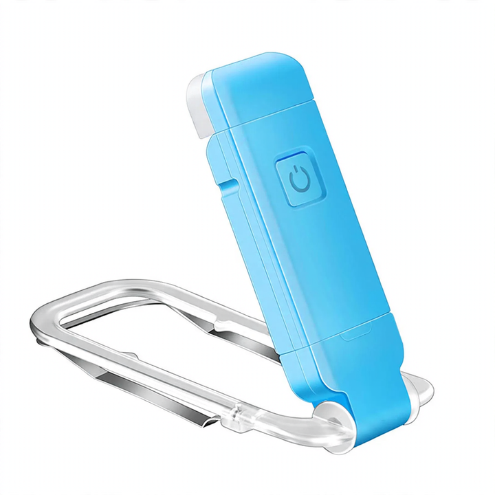 Portable LED clip light for books