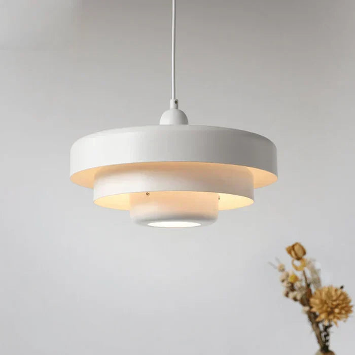 Vintage LED Pendant Light | Multi-layered Metal in Nordic Design | Multiple Colors