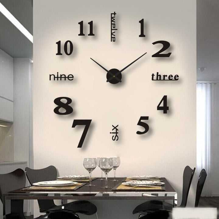 BowLift | Unique Black Wall Clock | Innovative Design, Quartz Movement & Ideal for Home Decor