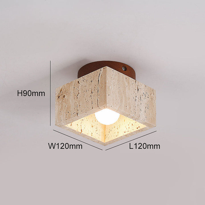 BowLift | Ceiling Light Wood Cylinder Flush Mount Fixture