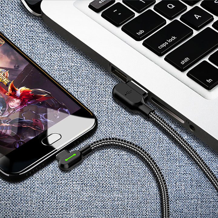 BowLift | L-Shaped Nylon Knitting Data Cable Suitable for iPhone