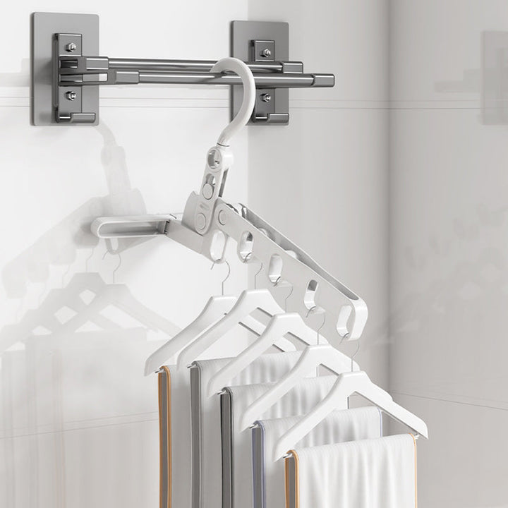Foldable Travel Clothes Hanger with Rotating Hook