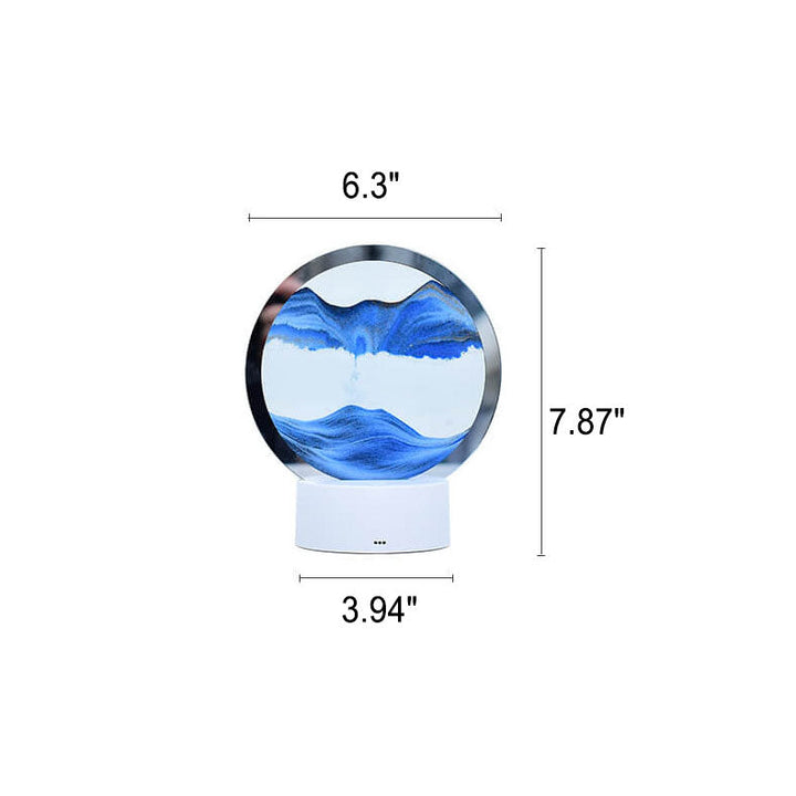 BowLift | Creative Round Hourglass Quicksand 3D LED Night Light Table Lamp