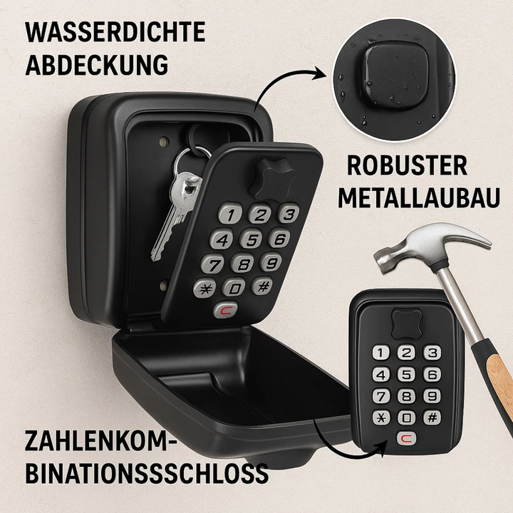 BowLift | KeyGuard Outdoor Safe – Weatherproof Wall-Mounted Key Box