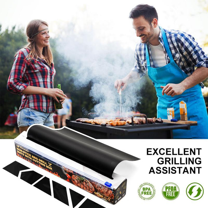 BowLift | Non-stick BBQ grill mats with cutting box