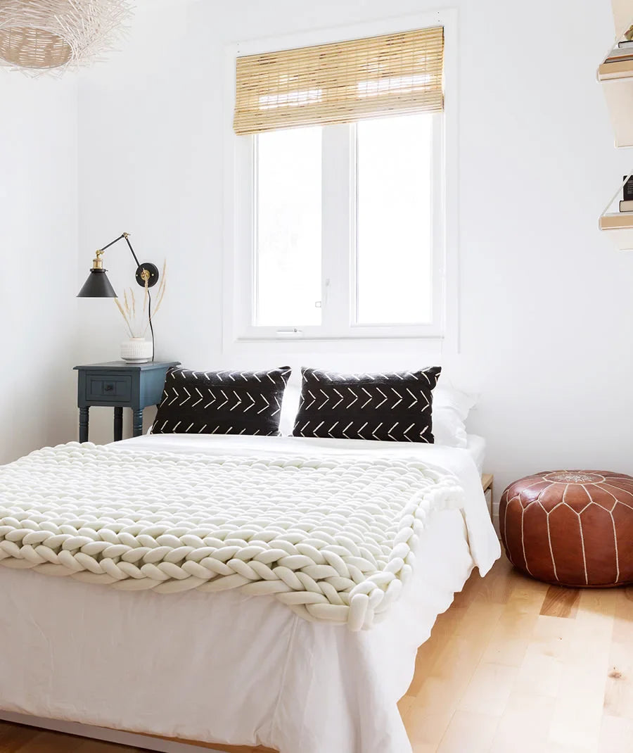 Chunky Knit Throw Handmade Weighted Blanket - SUPER COZY & CALMING BLANKET Bowlift