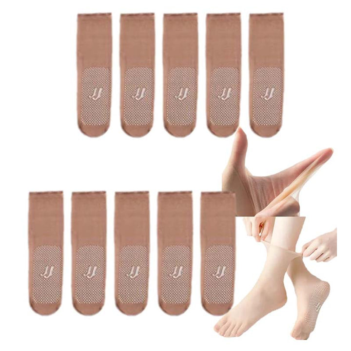 BowLift | Spring Summer Invisible Non-Slip Crystal Silk Socks