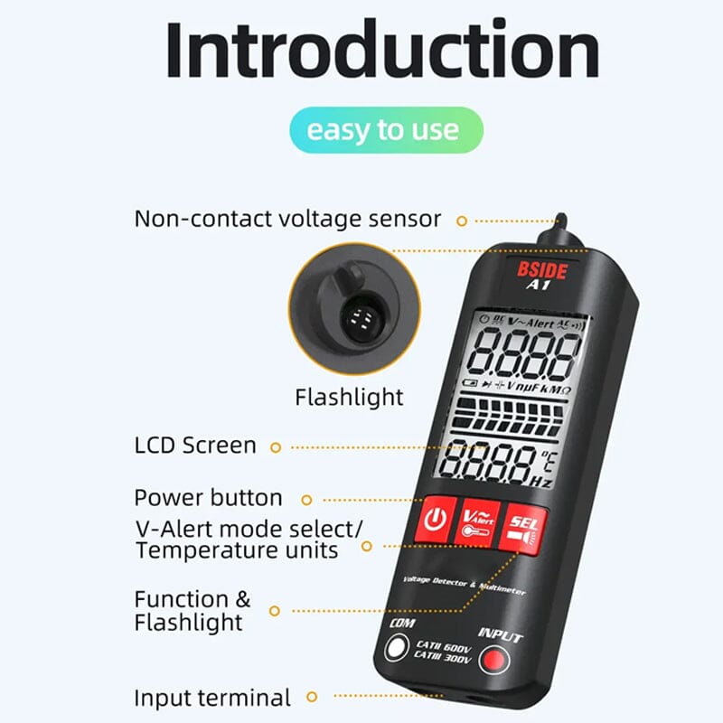 BowLift | A1 Fully Automatic Anti-Burner Intelligent Digital Multimeter