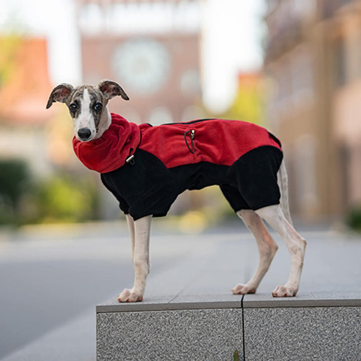 BowLift | Full Protection Polar Fleece Dog Overall with Removable Collar