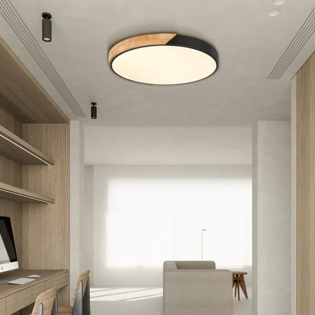 BowLift | Delos – Scandinavian Wooden LED Ceiling Light | Modern Energy-Efficient Interior Lighting