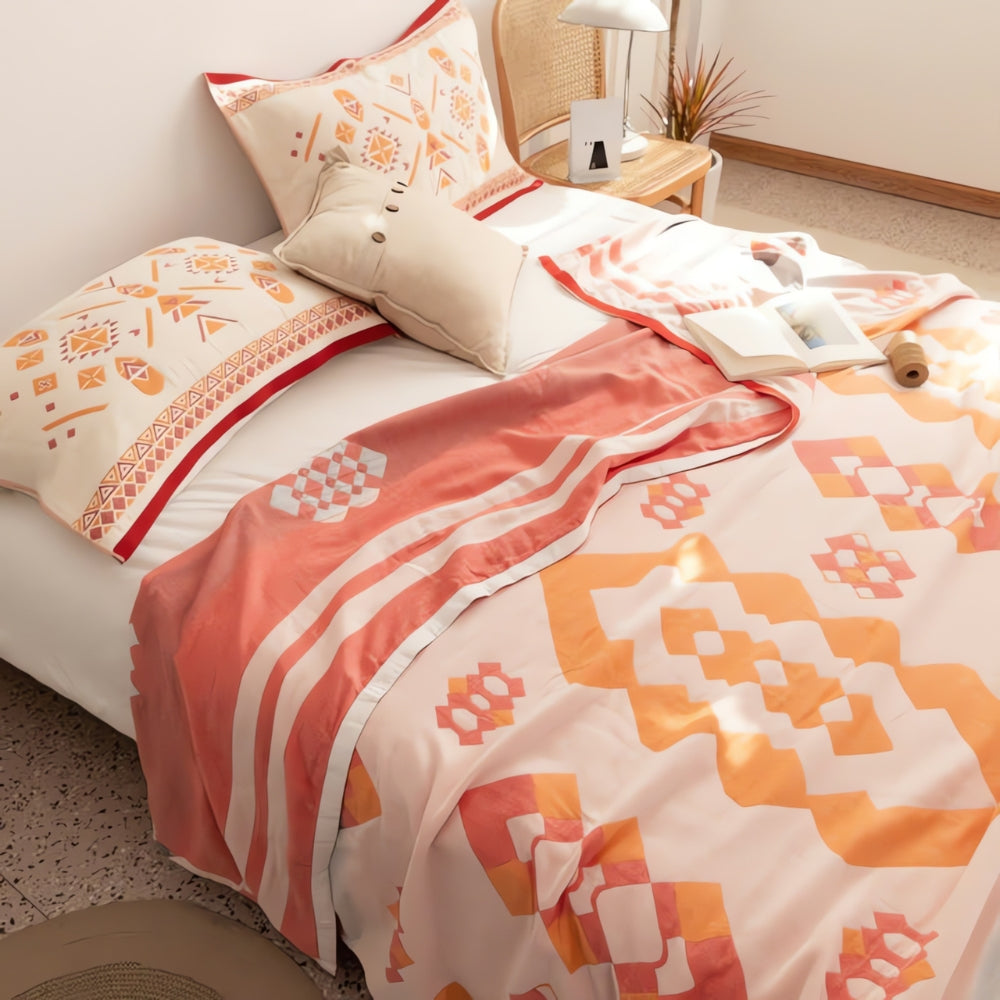 BowLift | Chevron Design Four-Layer Cotton Blanket