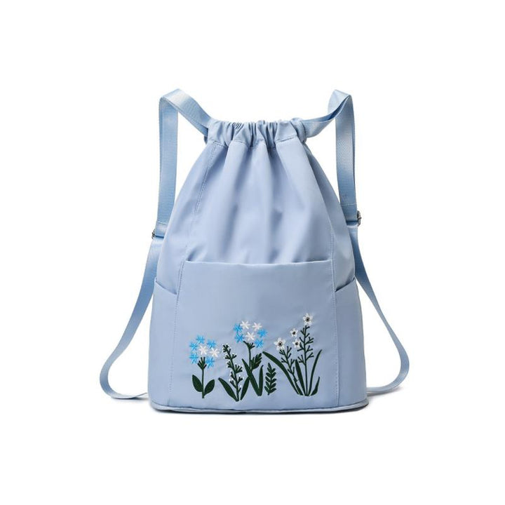 Multifunctional travel backpack with drawstring and embroidery | Bowlift