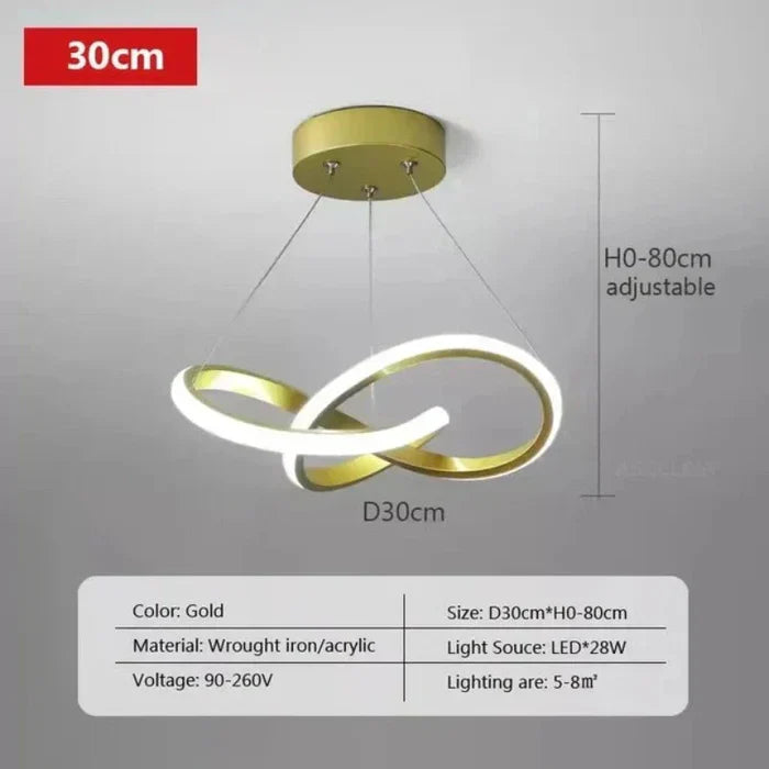 BowLift | Modern LED Ceiling Lamp - WaveGlow