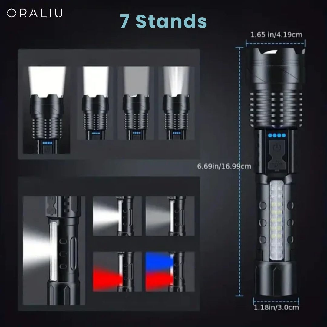 BowLift | Zoomable LED Flashlight – 3KM Range, Ultra Bright & Durable