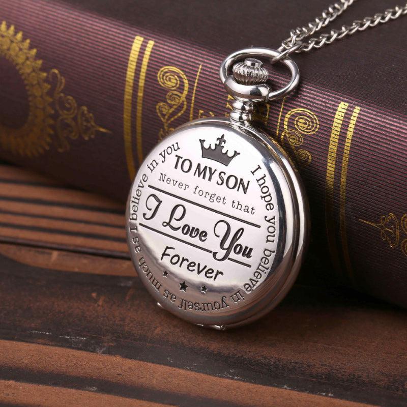 BowLift | To My Son Quartz Pocket Chain Watch