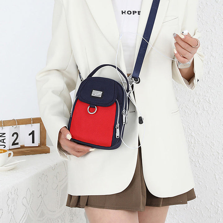 Water-Resistant Crossbody Phone Bag with Multiple Pockets and Adjustable Strap