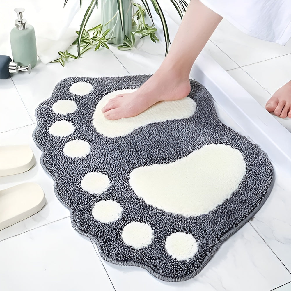 BowLift | Cute Paw Print Bath Mat