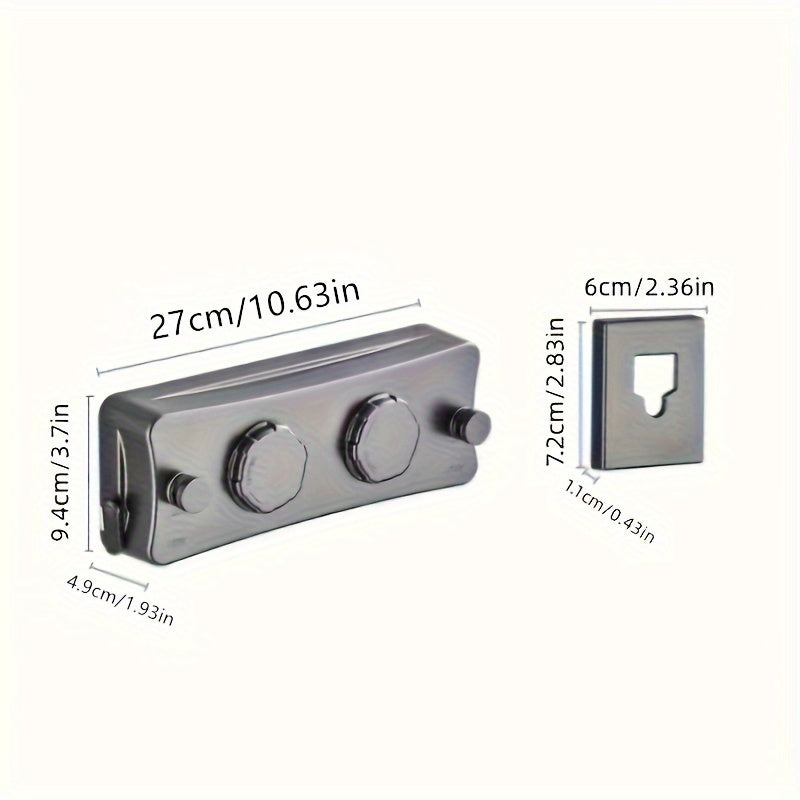 Retractable Double-Line Stainless Steel Clothesline with 5.1 m Drying Space
