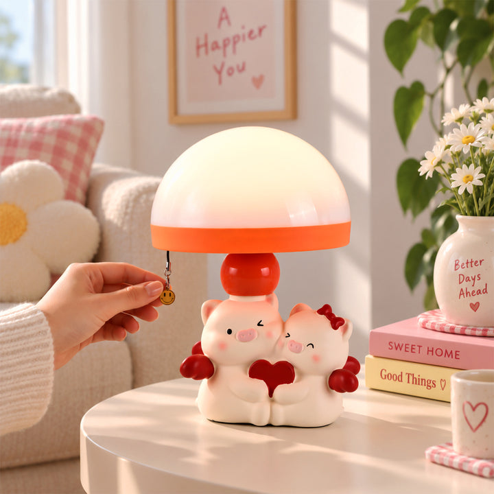 Cute little pig jellyfish light with color setting