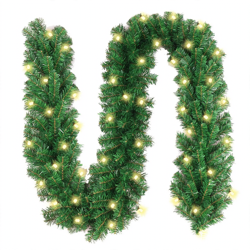 Christmas garland with LED lighting