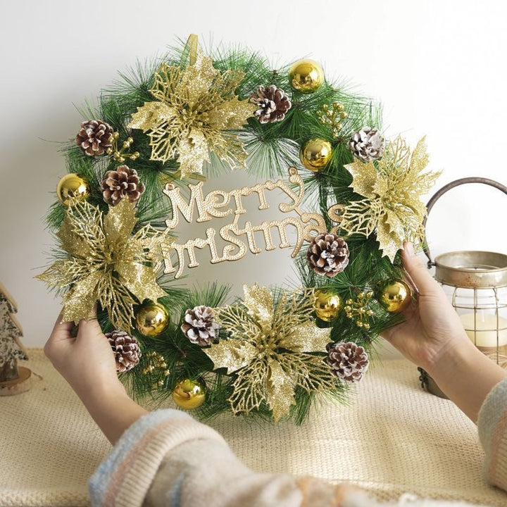 Classic Christmas wreath made of pine branches