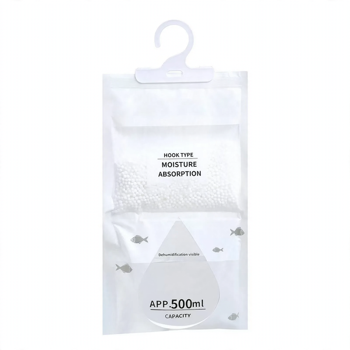 Hanging dehumidifier with calcium chloride