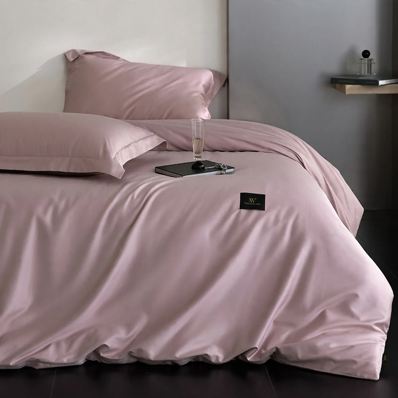 Cotton bedding set, 4-piece, satin shine