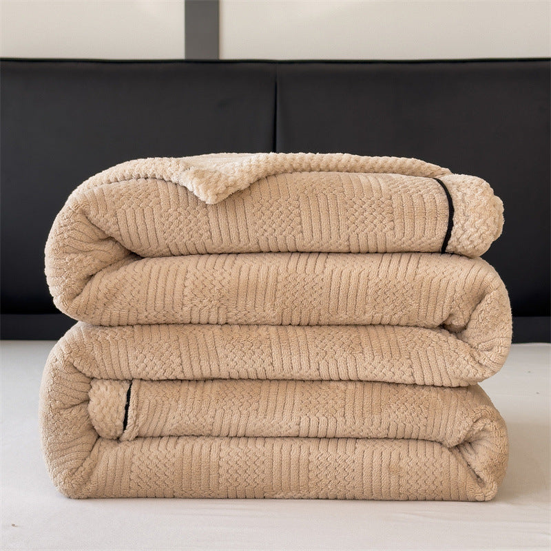 Milk fiber wool blanket, coral fleece, versatile use