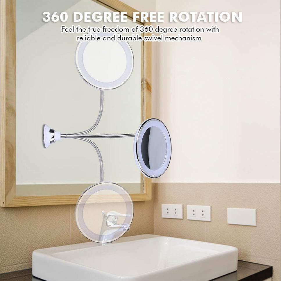 BowLift | 10x Zoom LED Makeup Mirror