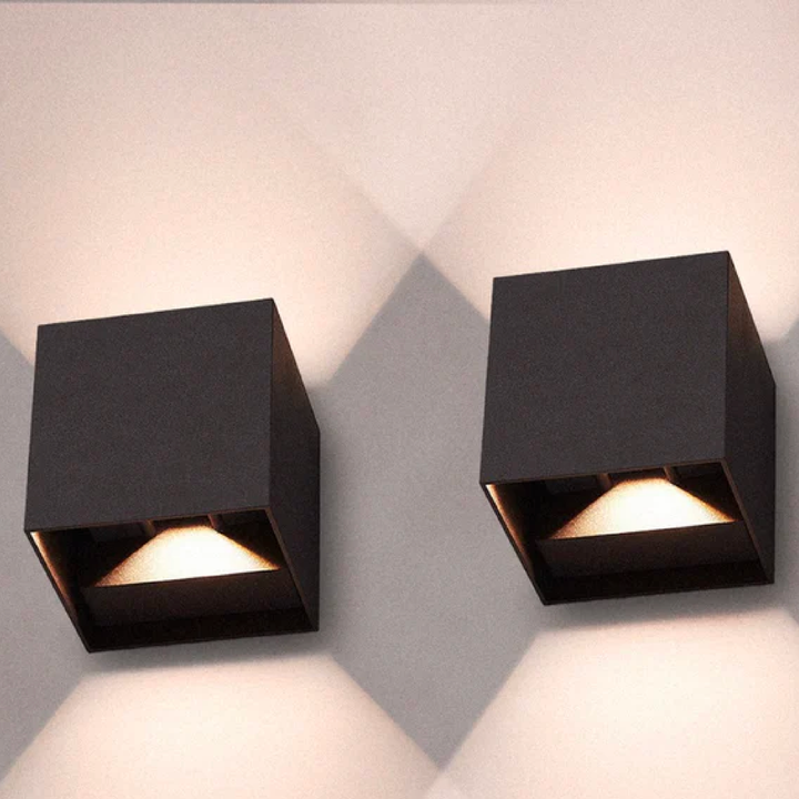 BowLift | Wireless LED Wall Lights – Modern Cube Design (Set of 2)