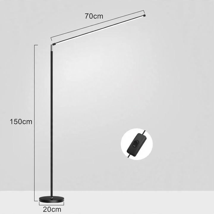 Full-spectrum LED floor lamp for reading and learning